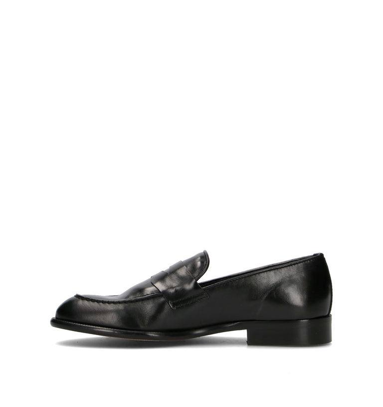 PAWELK'S Mocassino uomo nero in pelle