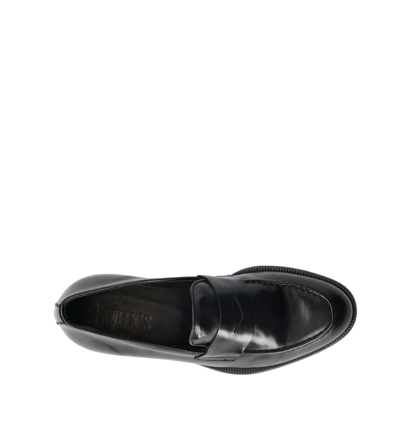PAWELK'S Mocassino uomo nero in pelle