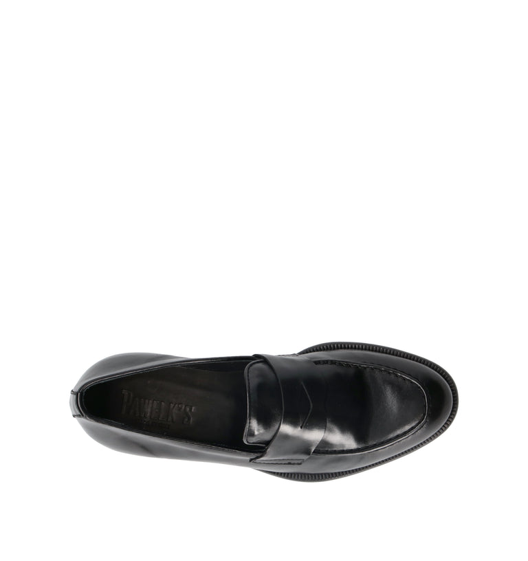 PAWELK'S Mocassino uomo nero in pelle