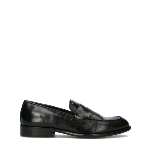 PAWELK'S Mocassino uomo nero in pelle