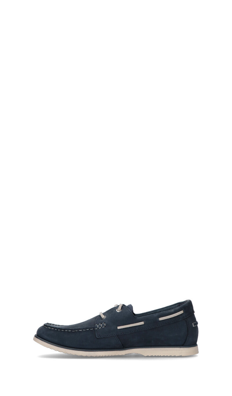 CLARKS ESSENTIALS Scarpa barca uomo blu in pelle