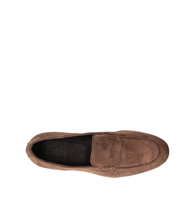 PAWELK'S Mocassino uomo cacao in suede