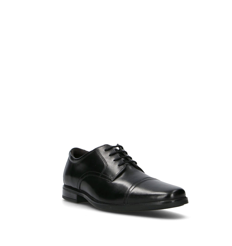 CLARKS CORE HOWARD CAP Stringata uomo nera in pelle