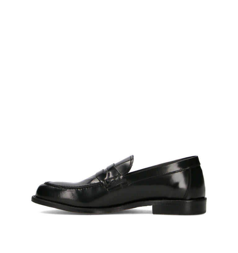 PAWELK'S Mocassino uomo nero in pelle