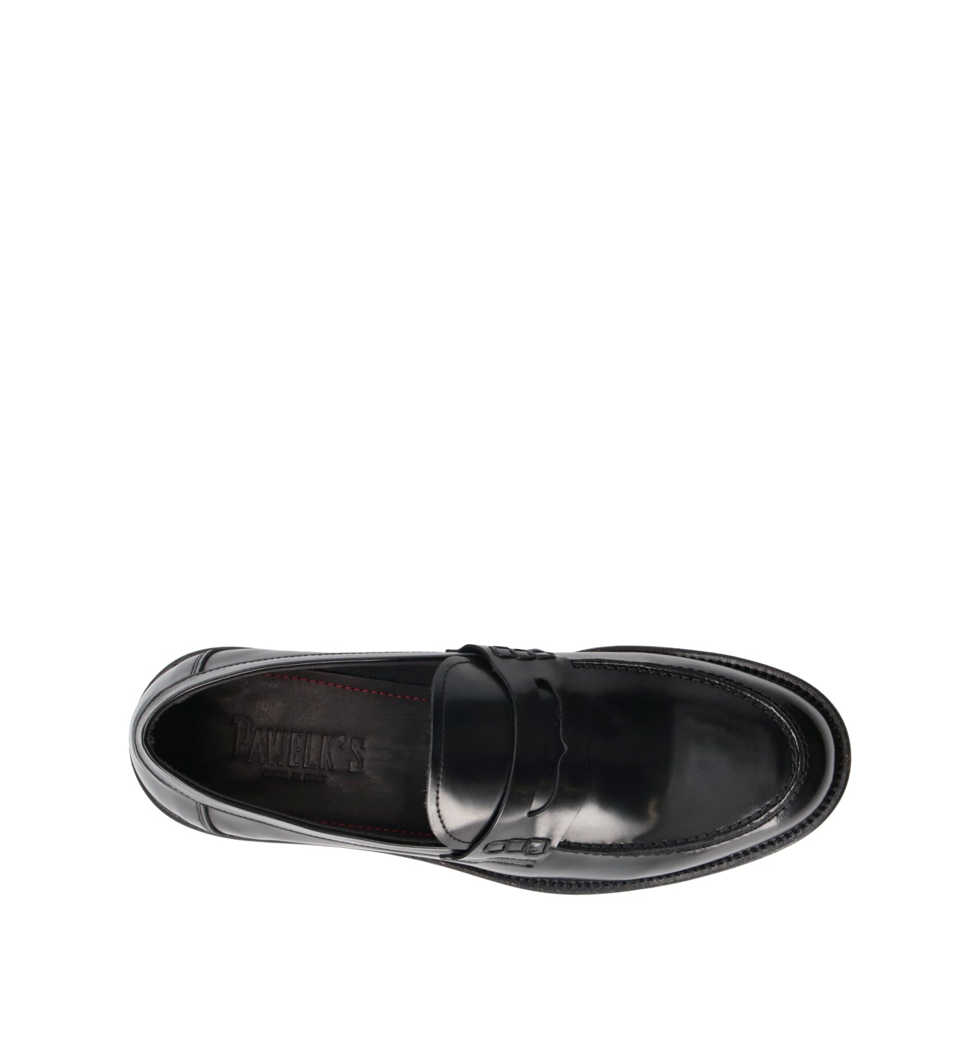 PAWELK'S Mocassino uomo nero in pelle