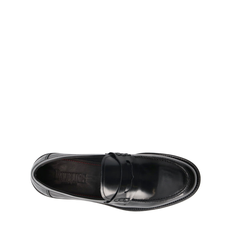 PAWELK'S Mocassino uomo nero in pelle