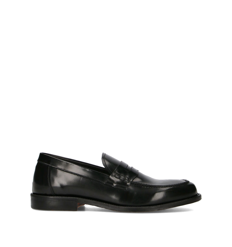 PAWELK'S Mocassino uomo nero in pelle