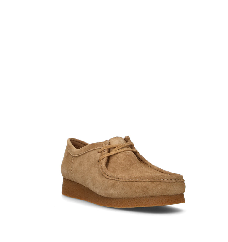 CLARKS EVO WALLABEE EVO Mocassino uomo beige in suede
