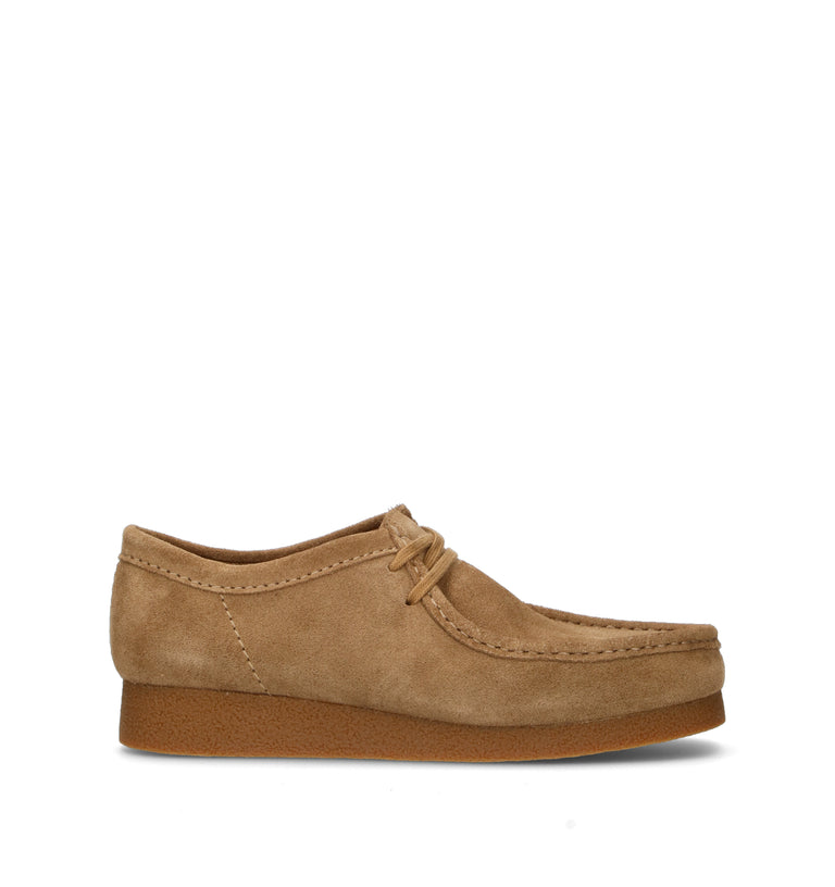 CLARKS EVO WALLABEE EVO Mocassino uomo beige in suede