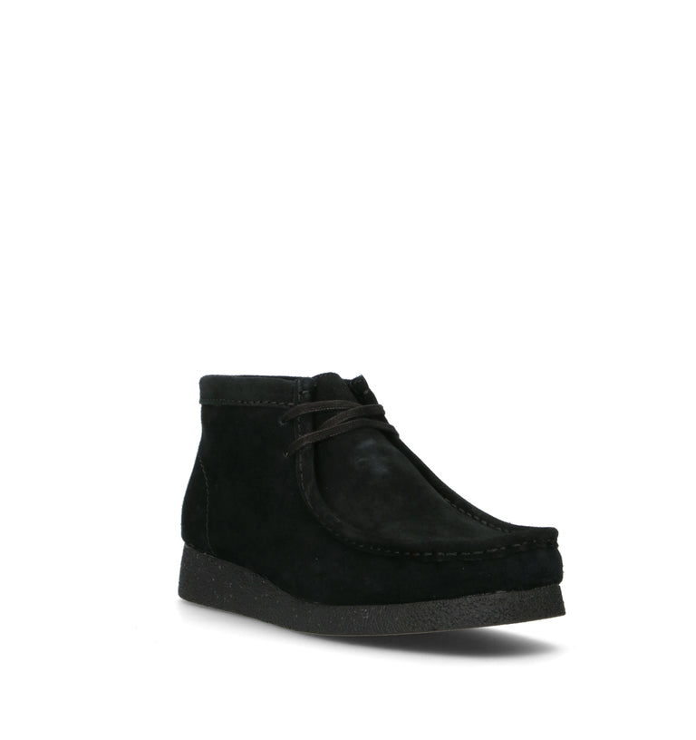 CLARKS EVO WALLABEE EVO BOOT Polacco uomo nero in suede