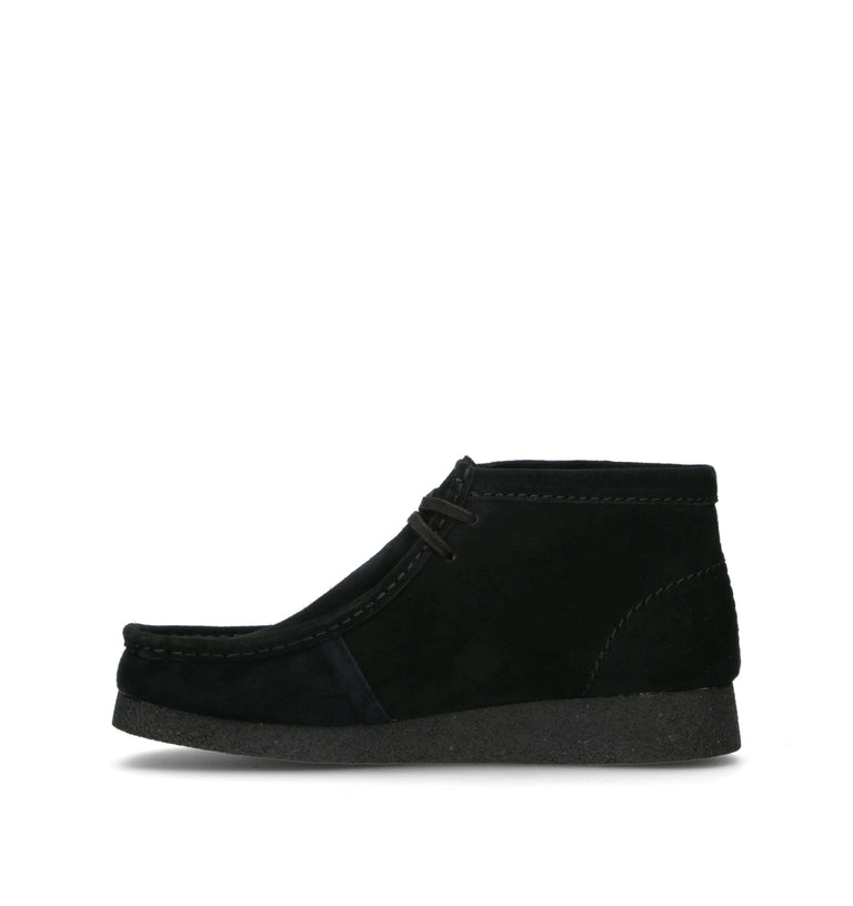 CLARKS EVO WALLABEE EVO BOOT Polacco uomo nero in suede
