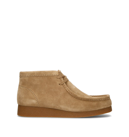 CLARKS EVO WALLABEE EVO BOOT Polacco uomo beige