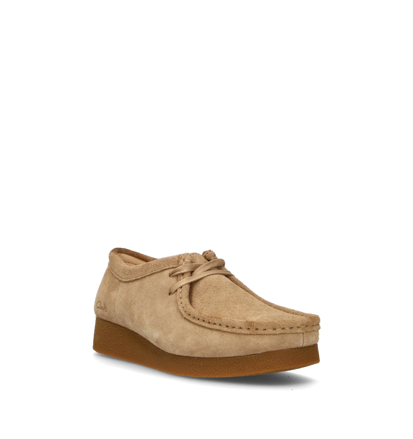 CLARKS ECO WALLABEE EVO Mocassino donna beige in suede