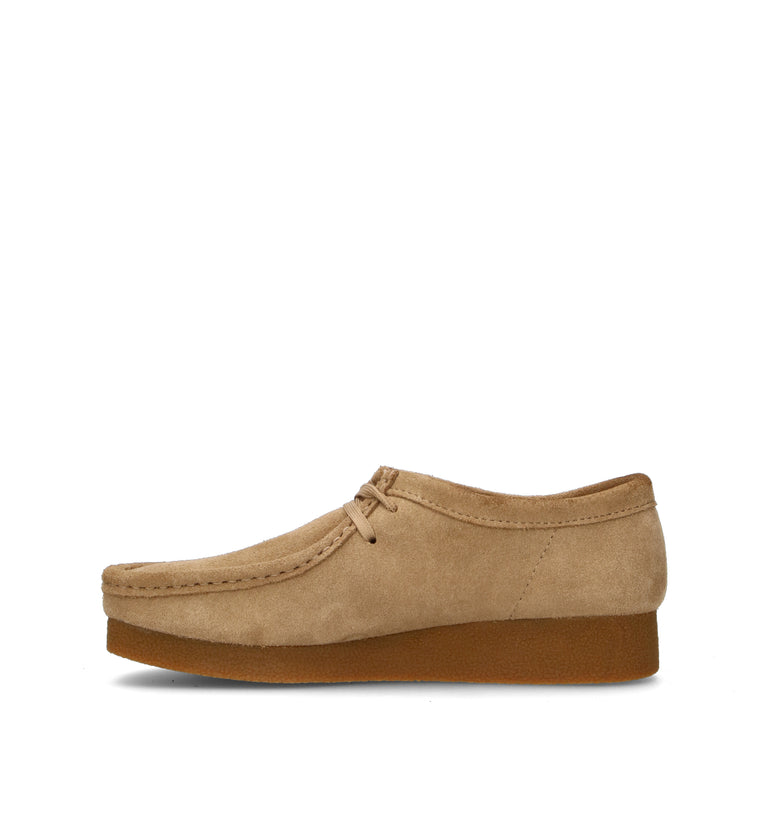 CLARKS ECO WALLABEE EVO Mocassino donna beige in suede
