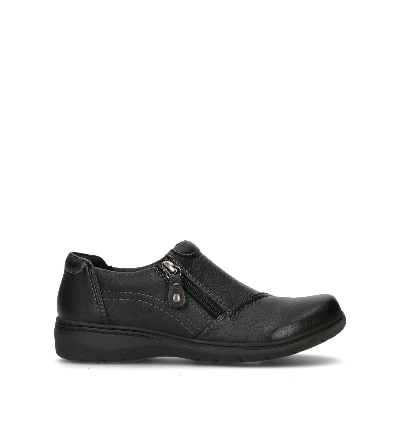 CLARKS ESSENTIALS CARLEIGH RAY Stringata donna nera in pelle