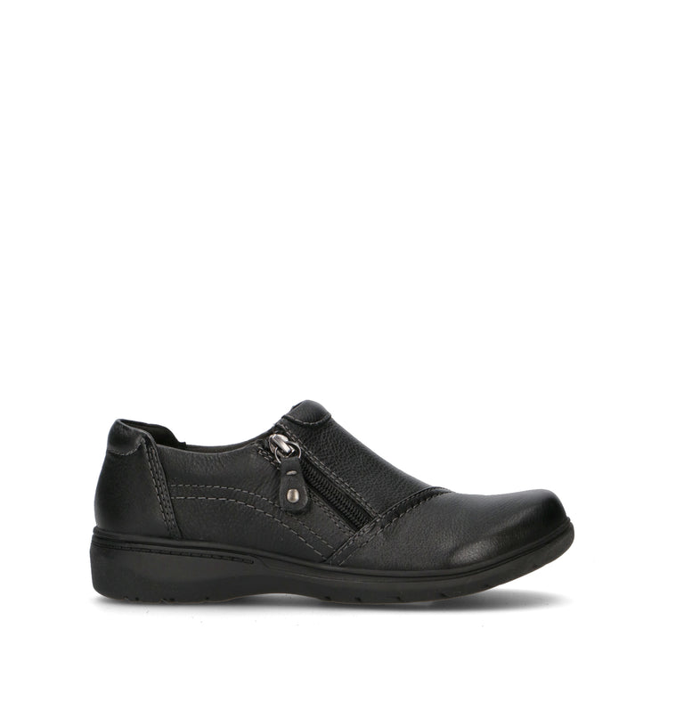CLARKS ESSENTIALS CARLEIGH RAY Stringata donna nera in pelle