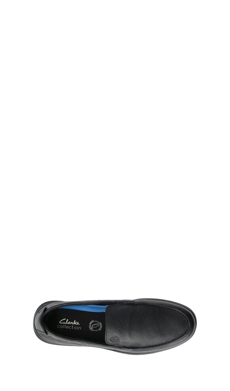 CLARKS ESSENTIALS Mocassino uomo nero in pelle
