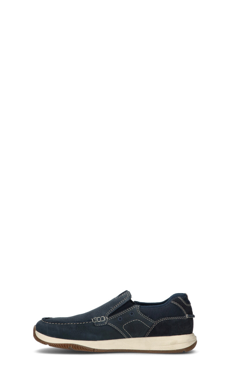 CLARKS ESSENTIALS Mocassino uomo blu in pelle
