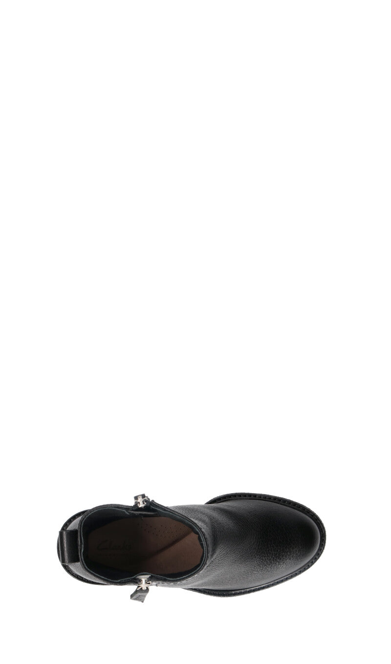 CLARKS CORE Tronchetto donna nero in pelle