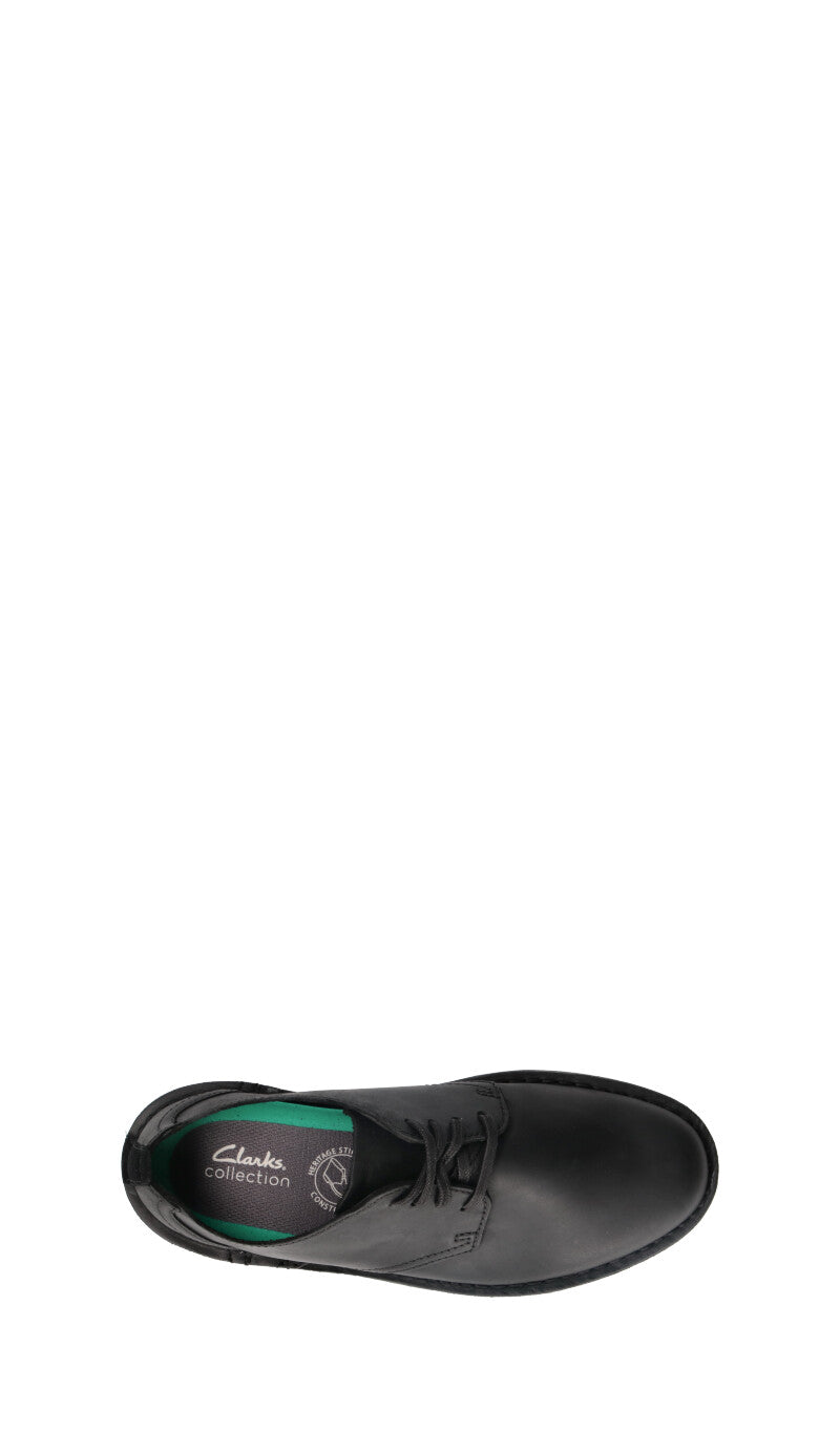 CLARKS ESSENTIALS Stringata uomo nera in pelle