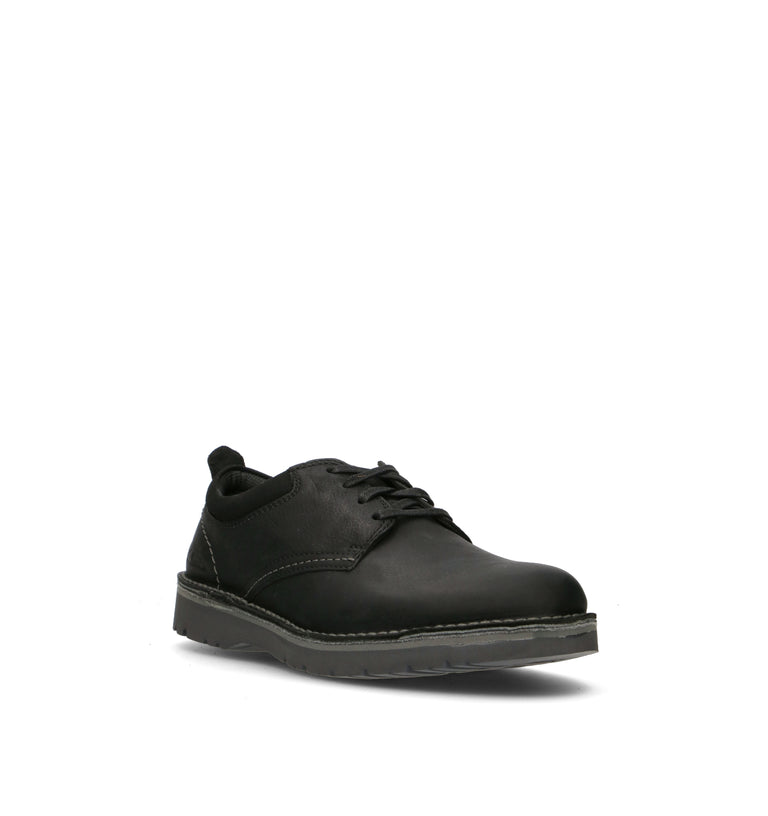 CLARKS ESSENTIALS EASTRIDGE LOW Stringata uomo nera in pelle