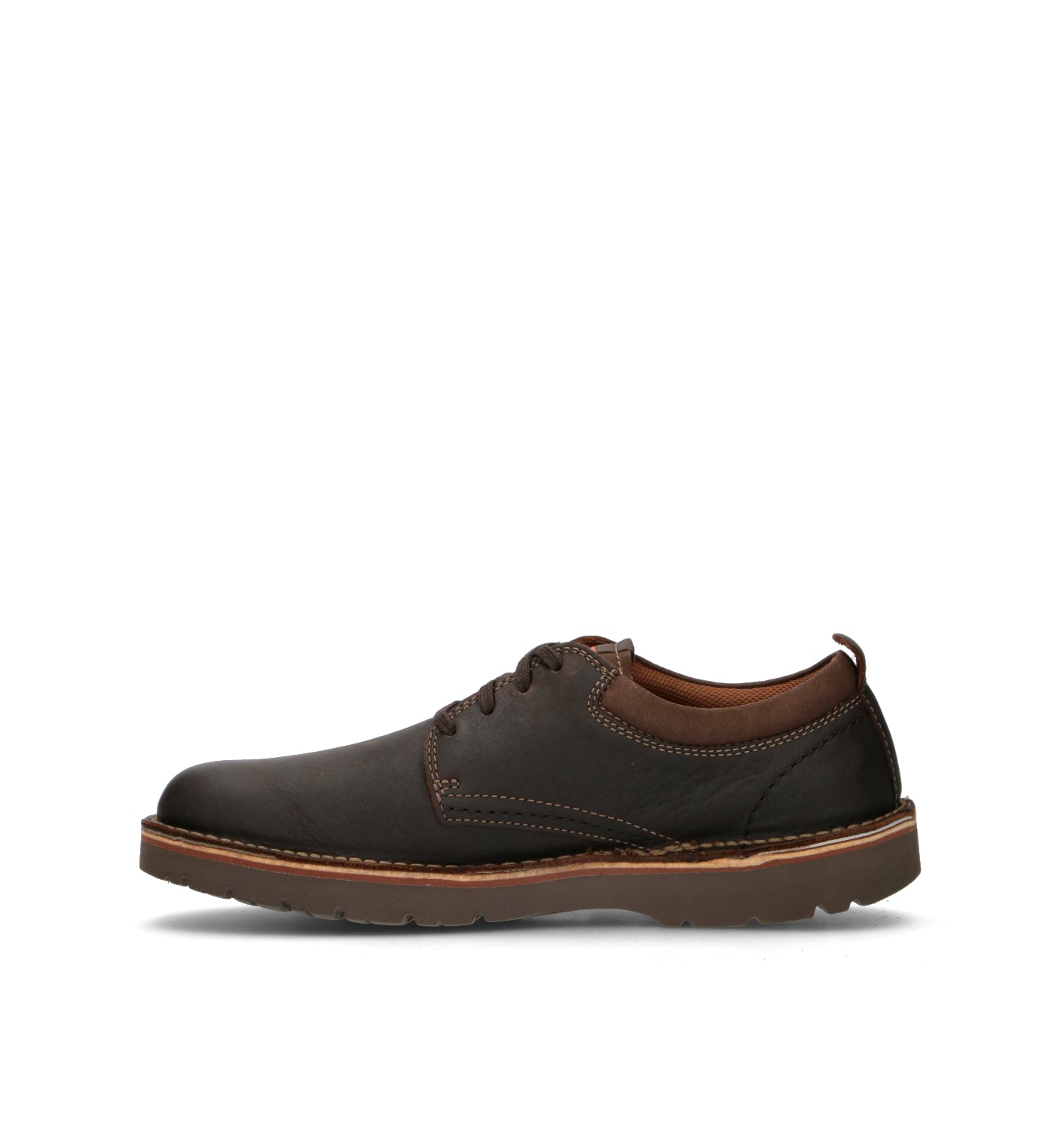CLARKS ESSENTIALS EASTRIDGE LOW Stringata uomo marrone in pelle