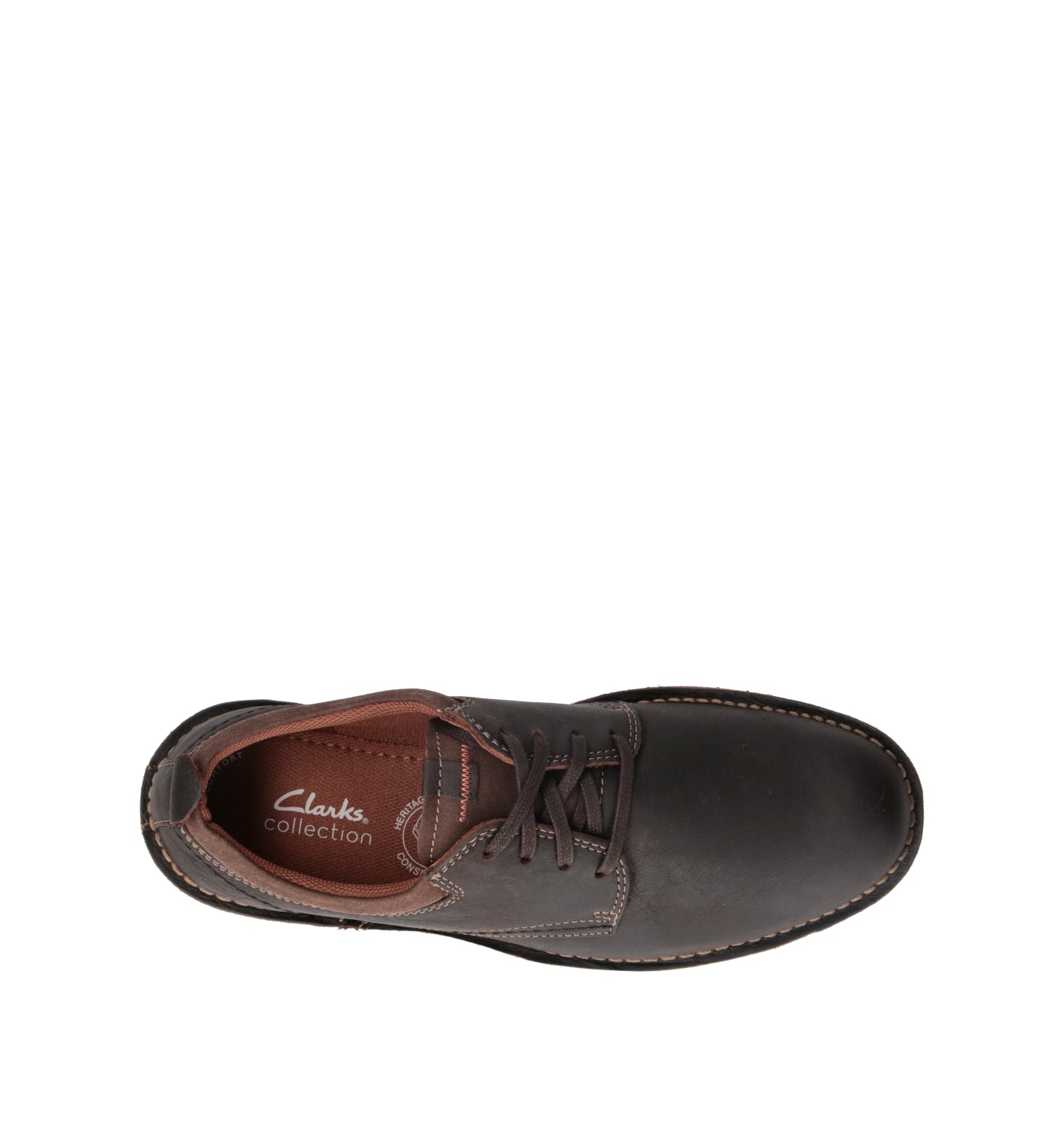 CLARKS ESSENTIALS EASTRIDGE LOW Stringata uomo marrone in pelle