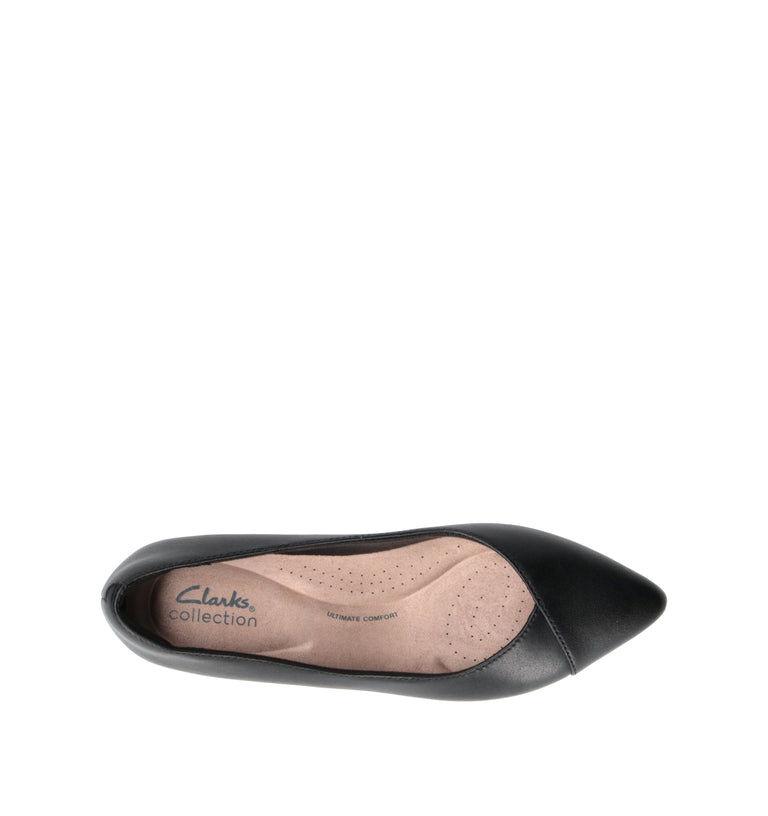 CLARKS ESSENTIALS NATALYN WISH Ballerina donna nera in pelle