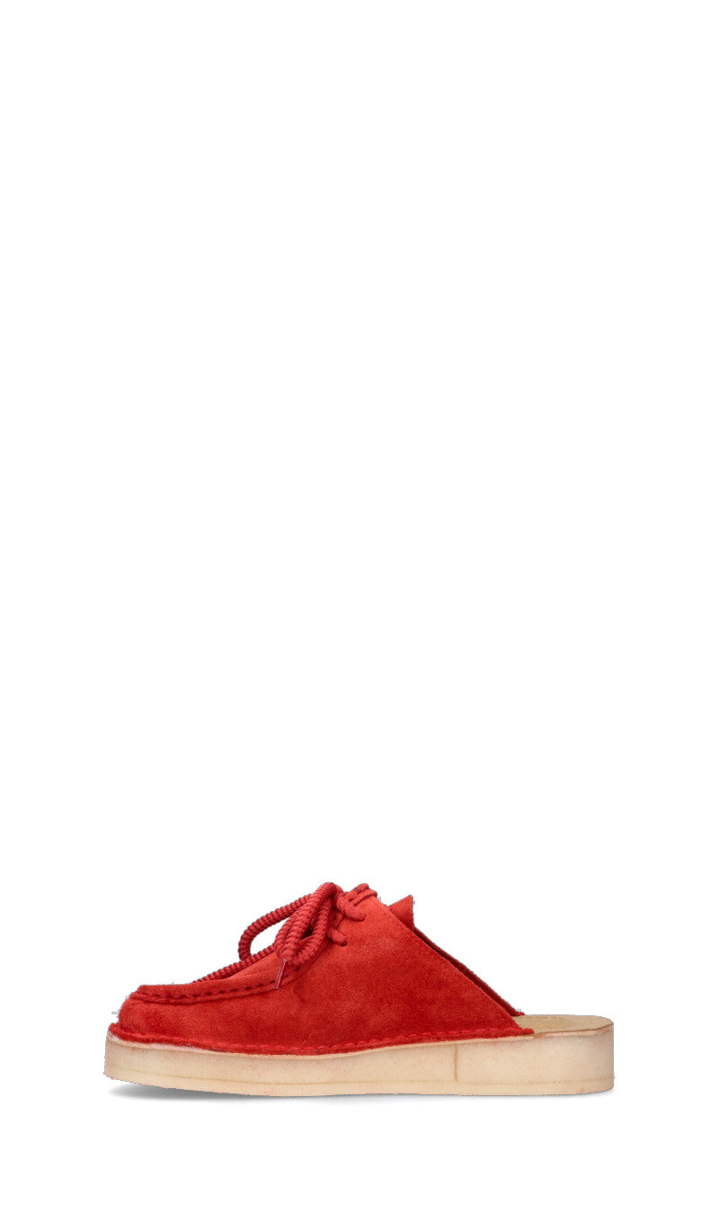 CLARKS ORIGINALS Sabot donna rosso in suede