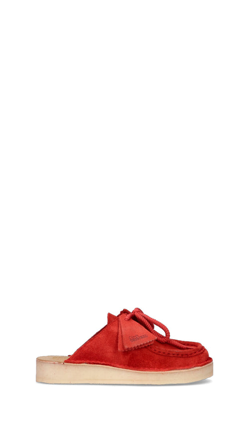 CLARKS ORIGINALS Sabot donna rosso in suede