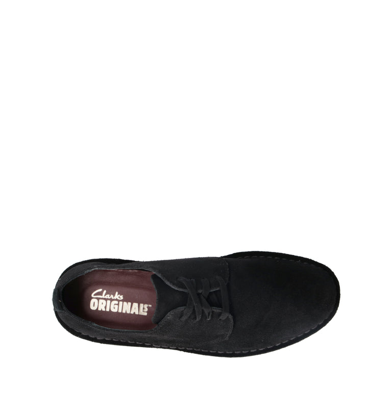 CLARKS ORIGINALS DESERT ROCK LO Stringata uomo nera in suede