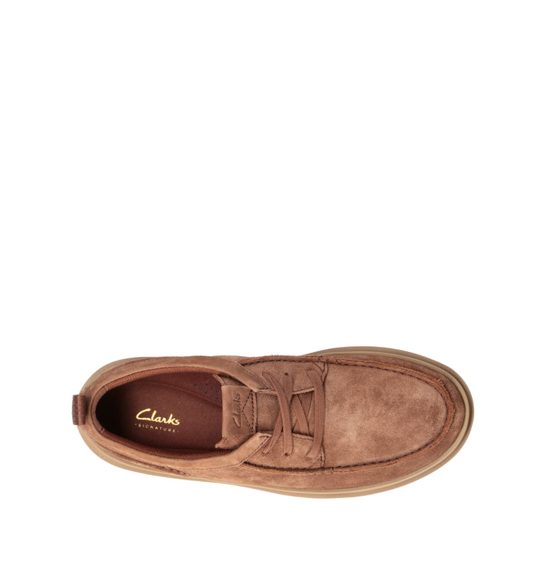 CLARKS CORE POLDEN MOC Strinagata uomo cuoio in suede