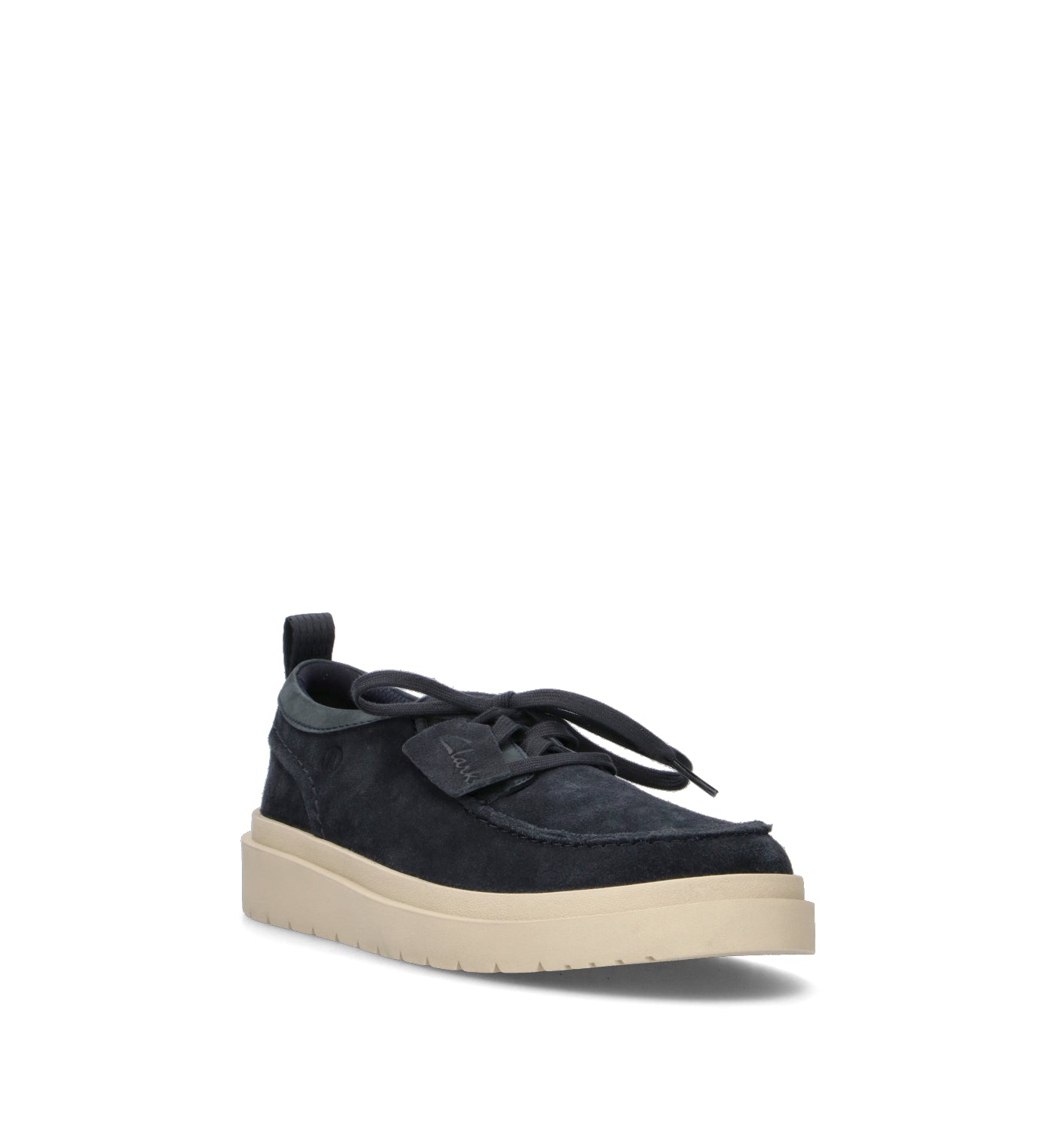 CLARKS CORE POLDEN MOC Scarpa barca uomo blu in suede