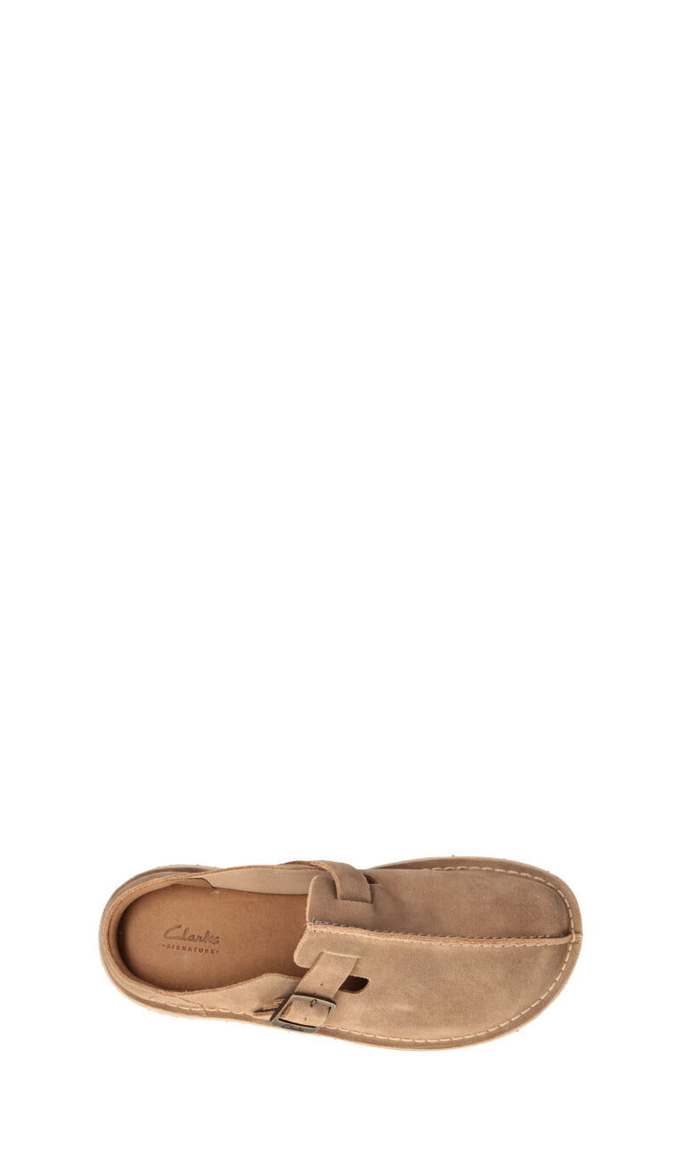 CLARKS CORE Ciabatta uomo beige in suede