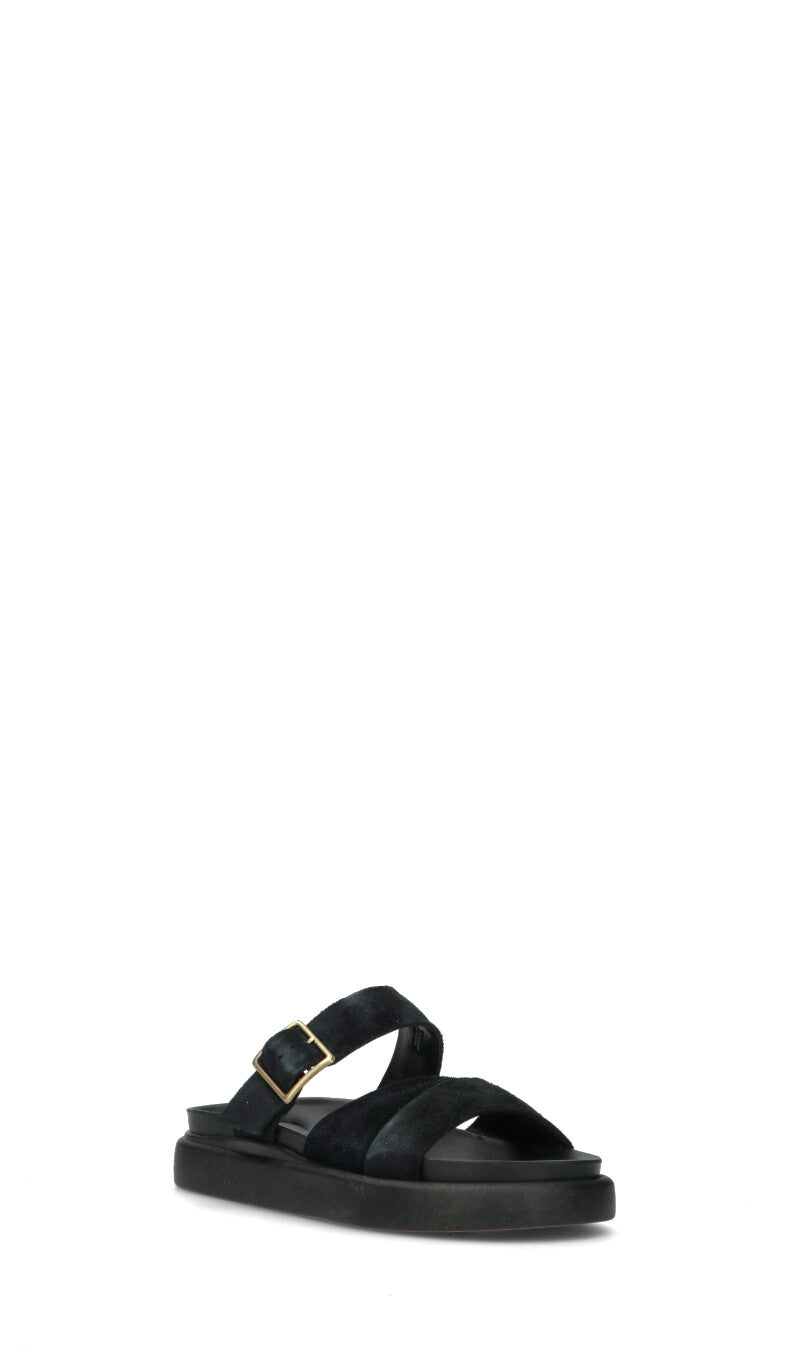 CALRKS CORE Ciabatta donna nera in suede