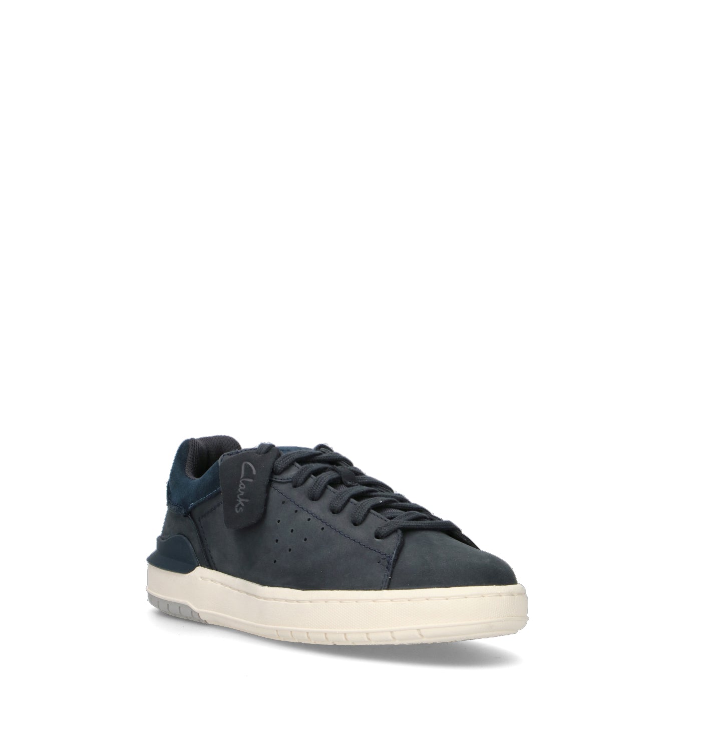 CLARKS CORE COURTLITE2 RUN Sneaker uomo blu in nabuk