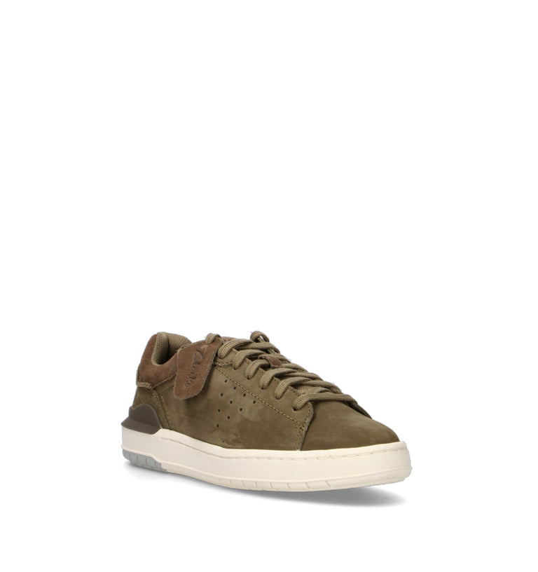 CLARKS CORE COURTLITE2 RUN Sneaker uomo oliva in nabuk