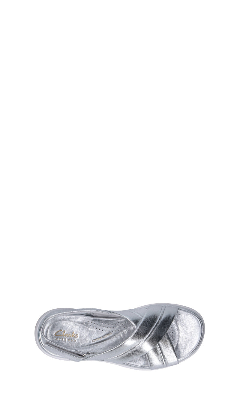 CLARKS CORE Sandalo donna argento in pelle