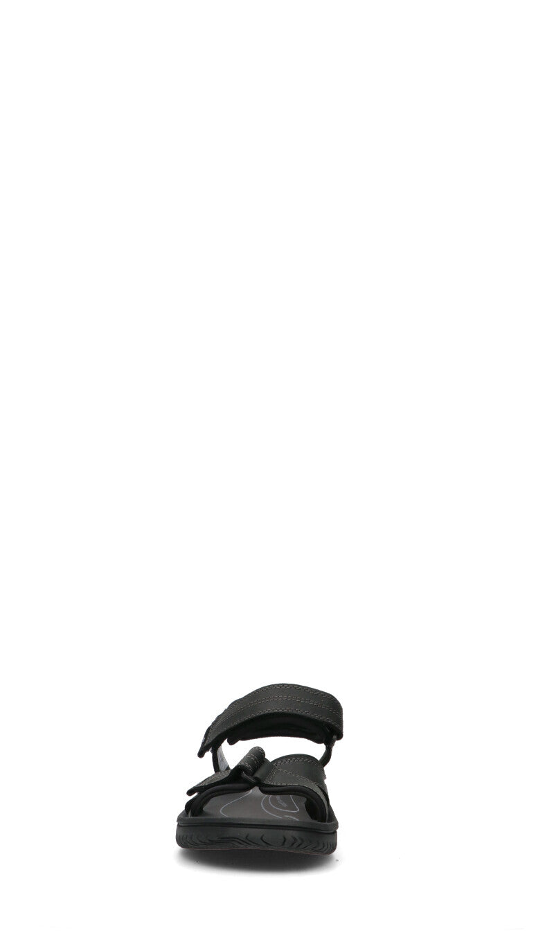 CLARKS ESSENTIALS Sandalo uomo nero in pelle