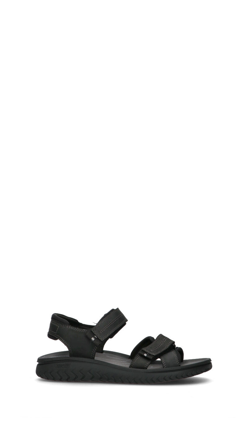 CLARKS ESSENTIALS Sandalo uomo nero in pelle
