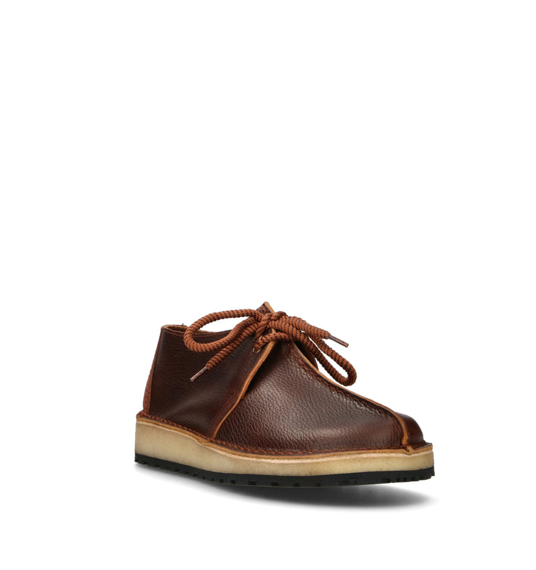 CLARKS ORIGINALS TREK SCOUT Stringata uomo marrone in pelle