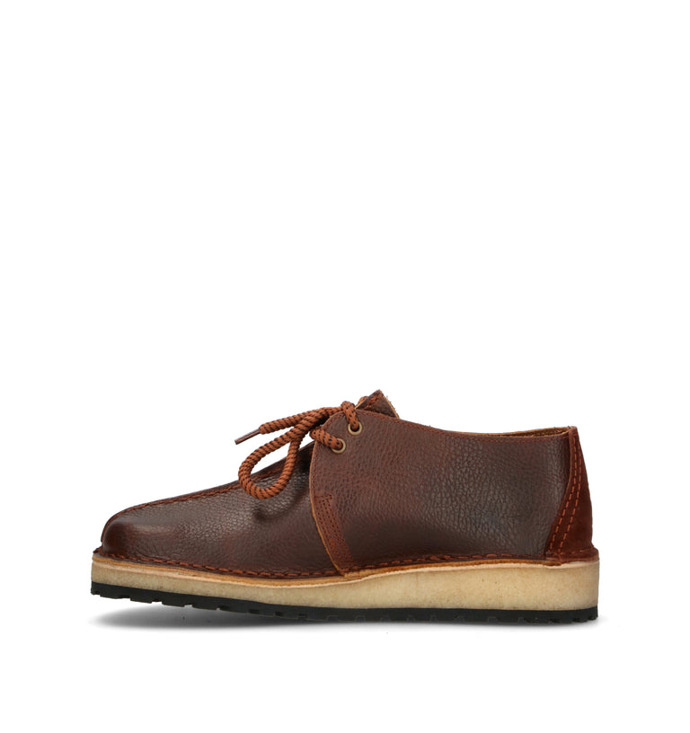 CLARKS ORIGINALS TREK SCOUT Stringata uomo marrone in pelle