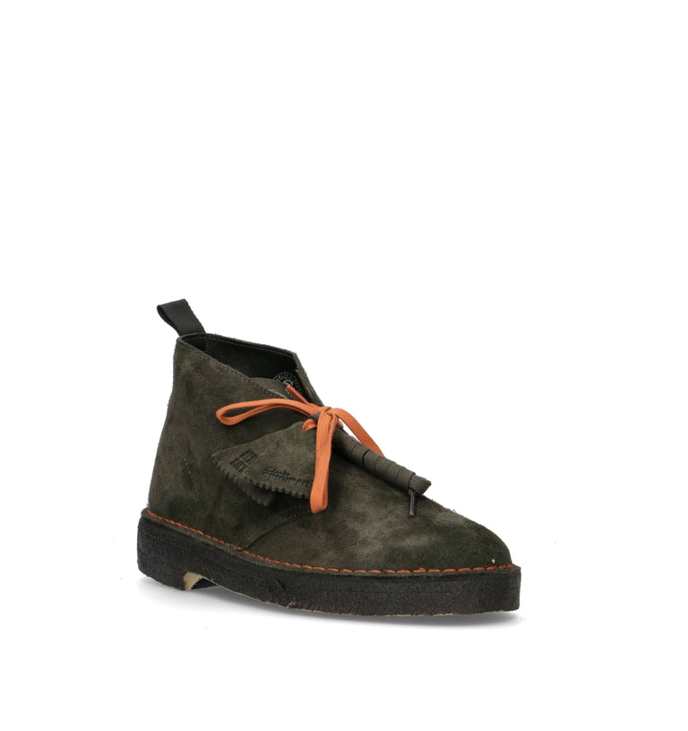 CLARKS ORIGINALS DESERT BOOT Polacco uomo verde in suede