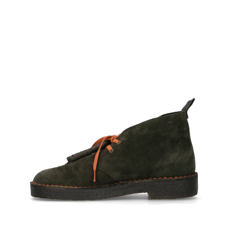 CLARKS ORIGINALS DESERT BOOT Polacco uomo verde in suede