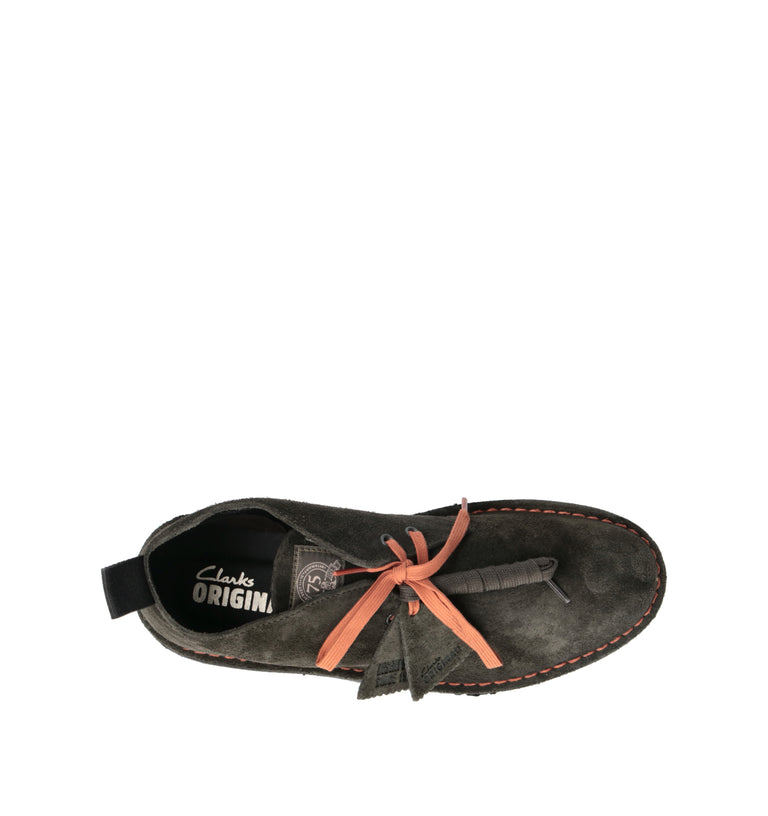 CLARKS ORIGINALS DESERT BOOT Polacco uomo verde in suede