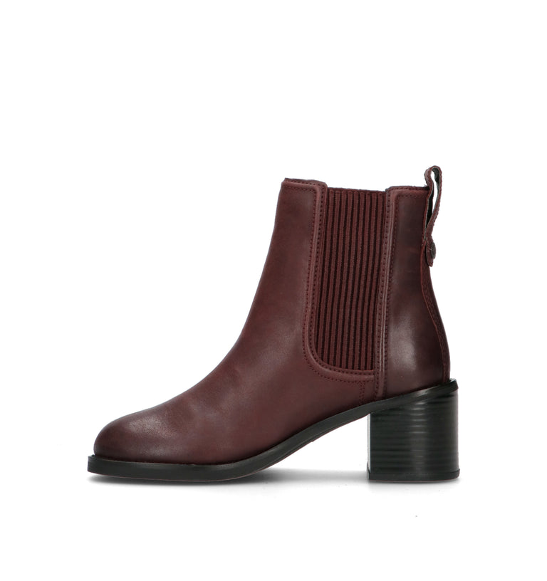 CLARKS CORE CHAMBERLY TOP Tronchetto donna bordeaux in pelle