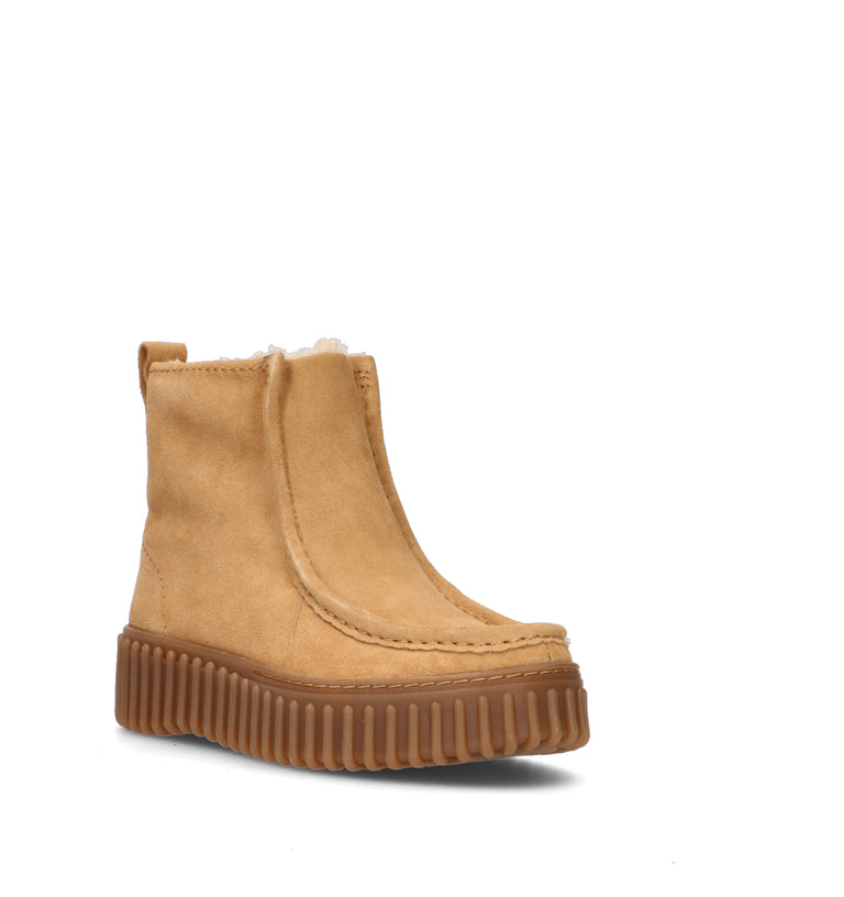 CLARKS CORE TORHILL COZY Tronchetto donna cammello in suede