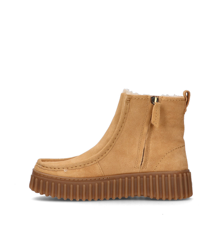 CLARKS CORE TORHILL COZY Tronchetto donna cammello in suede