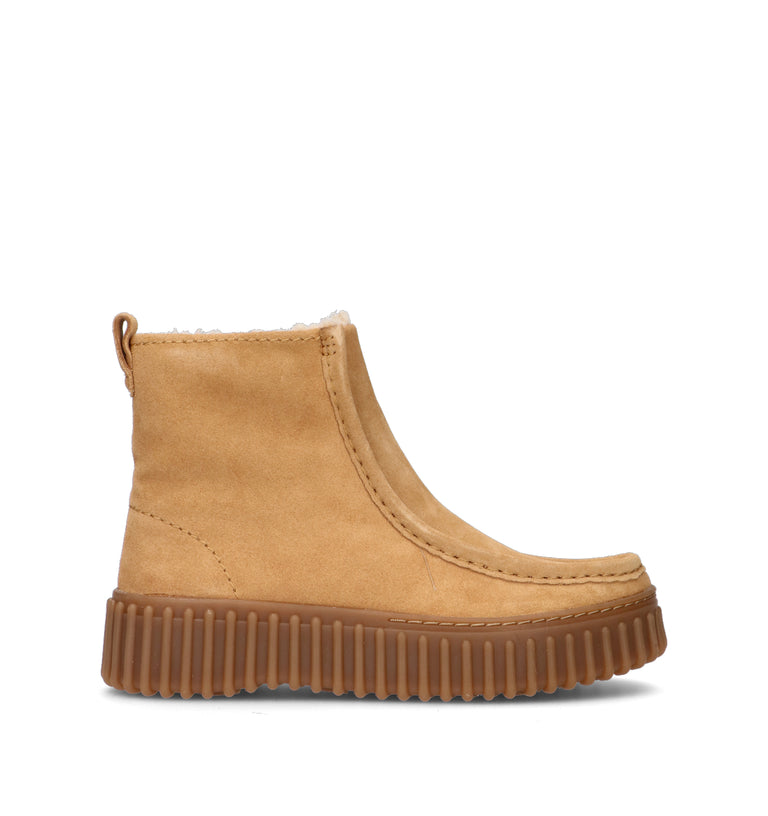 CLARKS CORE TORHILL COZY Tronchetto donna cammello in suede