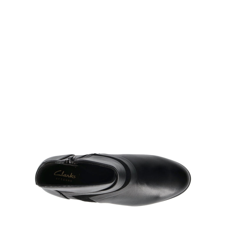 CLARKS CORE SHAYA SKY Tronchetto donna nero in pelle